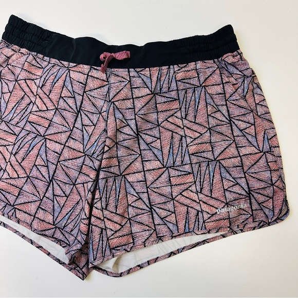 Patagonia Nine Trails Brief Lined Shorts Back Zippered Pocket Dusty Pink Black - Picture 4 of 16
